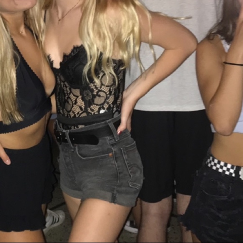 Black lace bodysuit
